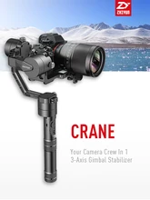 Zhiyun Официальный Магазин Бесплатные DHL! кран 3-осевой ручной камеры gimbal для беззеркальных dslr камеры поддержка 350 г до 1.8 кг canon sony