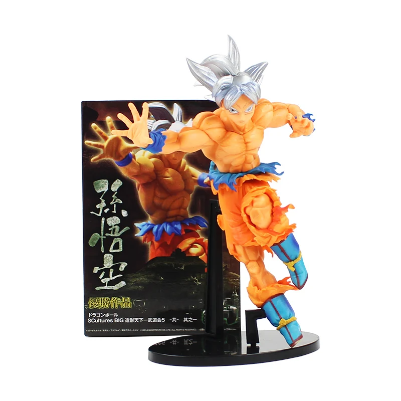 23 см Banpresto скульптуры Big Dragon Ball супер с надписью: "Dragonball Z Супер Saiyan Son Goku/Bardock игрушечные фигурки из ПВХ кукла - Цвет: With color box