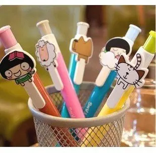

1pcs/lot New Cute Lovely Cartoon Kawaii Auto-Ballpoint Pen Korean Style Ball Pen