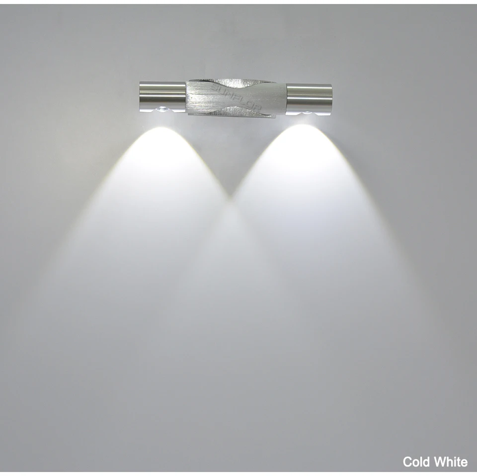 YooE внутренний светильник 2 Вт светодиодный настенный светильник AC110/220 В 350 градусов настенный светильник для спальни светодиодный светильник Холодный белый/теплый белый/желтый/синий