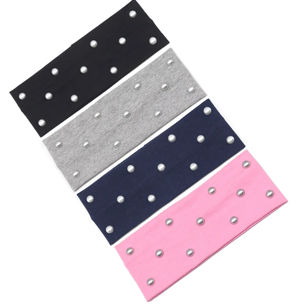 

Women's Pearls Headband Fashion Rhinestones Elastic Flat Cotton Stretchy Headbands for Girls Handmade Hair Band