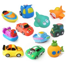 Cool Bath Toy Swimming Pool Baby Toys Kids Water Spray Colorful Car Boat Soft Rubber Toys for Boys Girls Safe Material CBT02