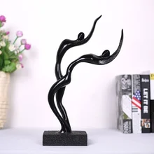 Абстрактная Танцующая фигурка портретная скульптура Смола искусство и ремесло орнамент аксессуары для украшение для дома и сувенир подарок