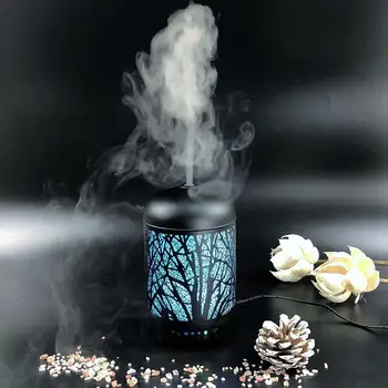 

EJOAI 100ml Metal Ultrasonic Air Humidifier Aroma Essential Oil Diffuser Aromatherapy Mist Maker with 7 Color Changing for home