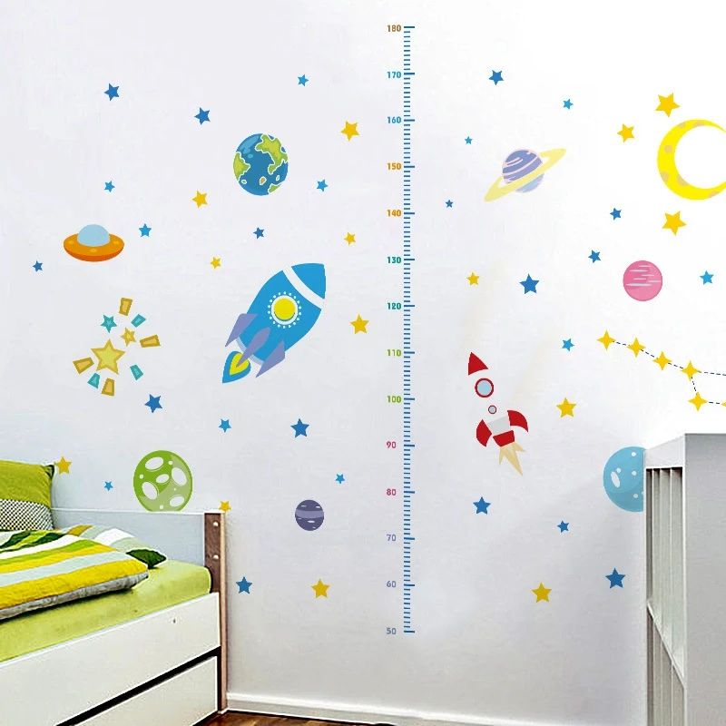 Детская комната 3d самоклеющиеся обои DIY 3d Виниловые обои декорирование стен наклейки измерение высоты виниловые наклейки на стену рабочего стола