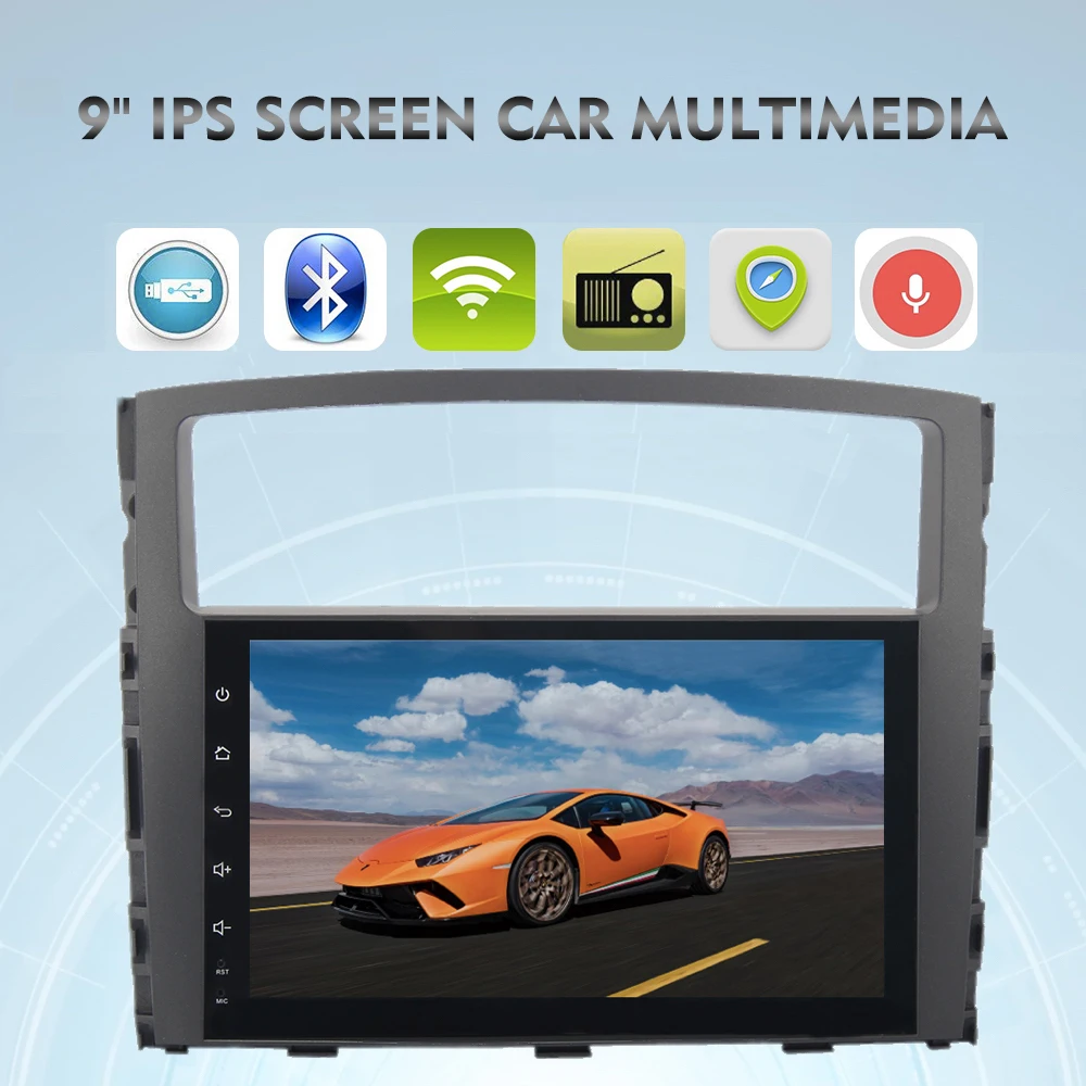 Автомагнитола 9 &quot 1 din GPS Android 0 для Mitsubishi Pajero Multimedia V97 V93 2006 2007 2008 2009 2011