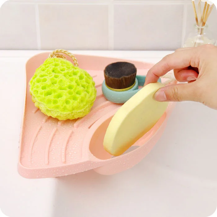 

2016 Hot Sale Nordic Fashion Candy Color Multifuction Useful Kitchen Rack Tank Cleaning Sponge Drainboard Bathroom Soap Holder