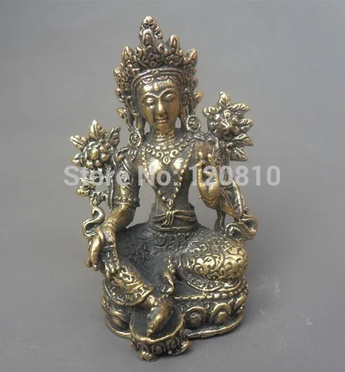 

Chinese Tibetan Bronze Statue Of Tara Tiny