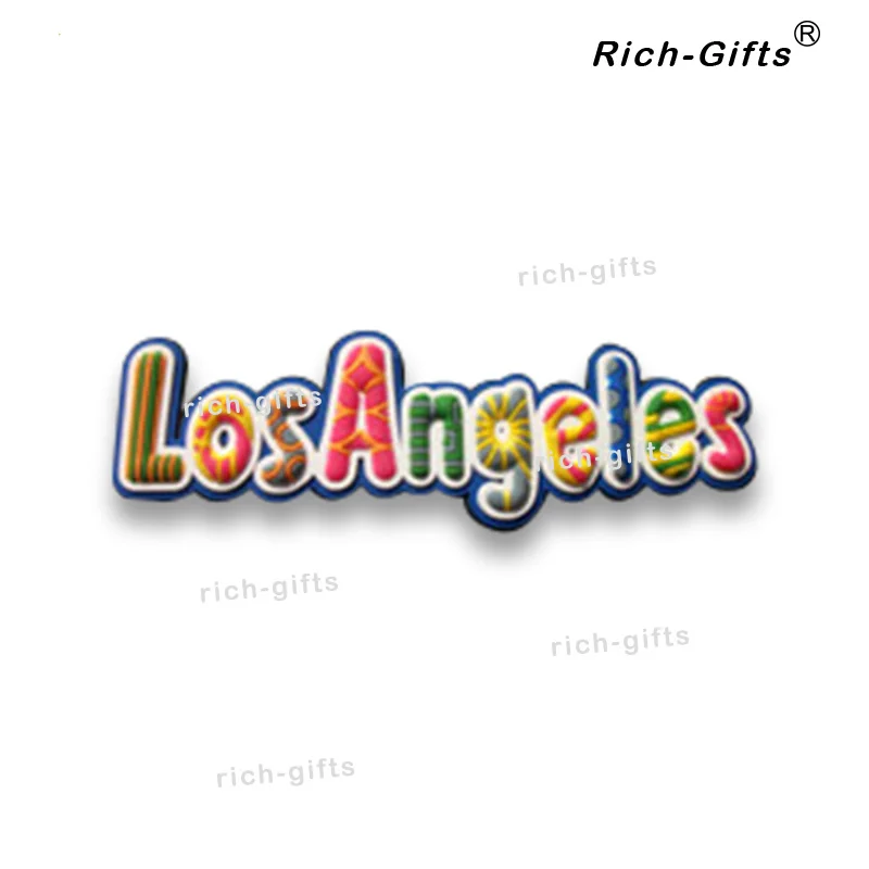 

OEM/ODM Customized Promotion Gifts With Your Logo Fridge Magnets Sticker Souvenir Los Angeles United States MOQ3000PCS (RC-US)