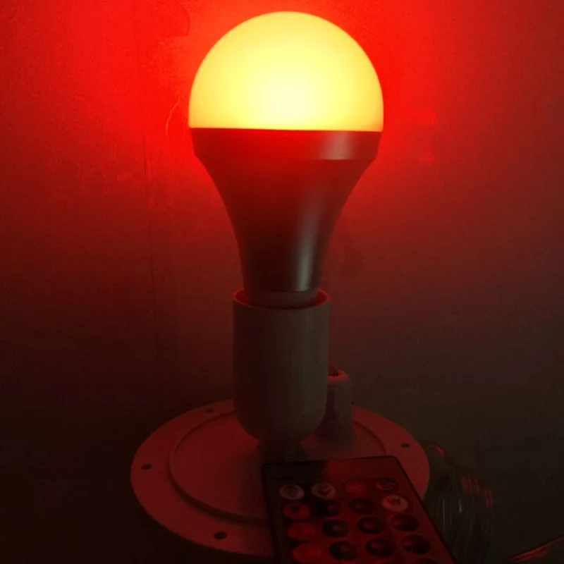 E27 5 Вт 10 Вт d120мм Прямая зарядка ИК пульт RGB светодиодный светильник источник для бара мебель светильник ing 10 шт./лот