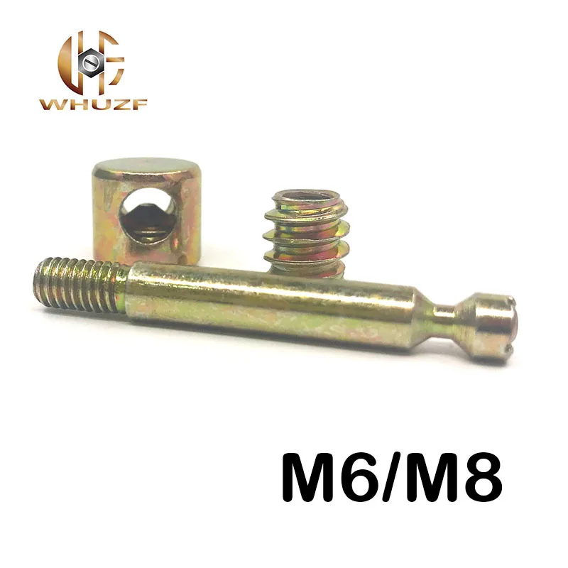 10PCS M6/M10 4 in 1 Furniture Screw Assembled pieces headboard