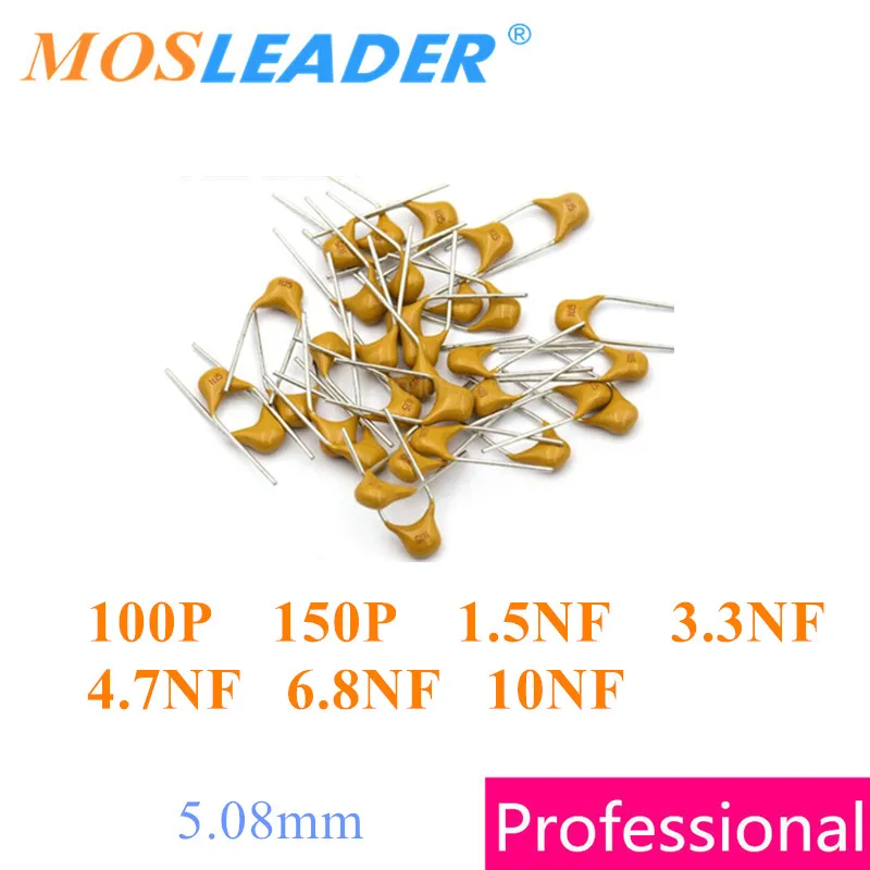 Монолитный керамический конденсатор Mosleader 5 08 мм 1000 шт. 100P 150P 101 НФ 151 152 332 10 нФ 472 682