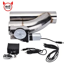 evil energy 2.5″ Stainless Steel Headers Y Pipe Electric Exhaust CutOut Kit With Remote Control