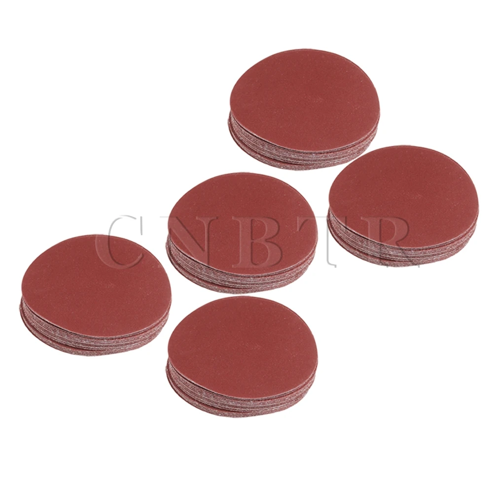 CNBTR 100PCS 115mm Aluminium Oxide Round Disc Sandpaper 60/80/120/180#