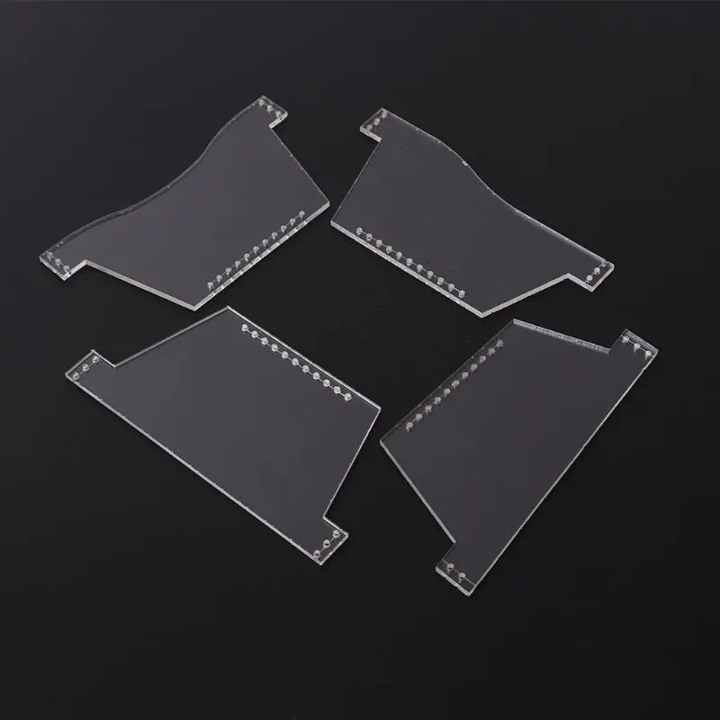 Cheap OOTDTY 13pcs Clear Acrylic Wallet Pattern Stencil Template Sets Leather Craft DIY Tool Kits Handmade