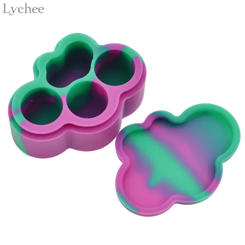 Lychee Silicone Oil Dab Wax Containers Storage Jars with Cover Colorful Non Stick Screw Top Bottles | Дом и сад