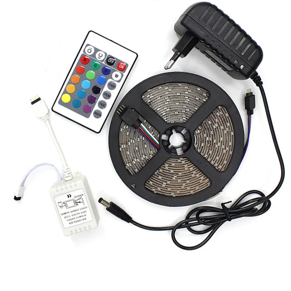 Новый 5 м RGB светодиодные ленты свет SMD 300 светодиодов 24/44 ключ Non/waterproof ИК пульт