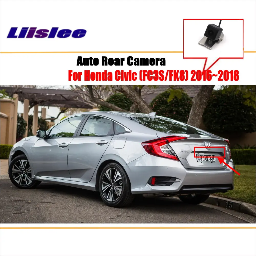 

Liislee Reverse Rear Camera For Honda Civic ( FC3S/FK8 ) 2016-2018 / Parking Back Up Camera / License Plate Lamp / Night Visioin