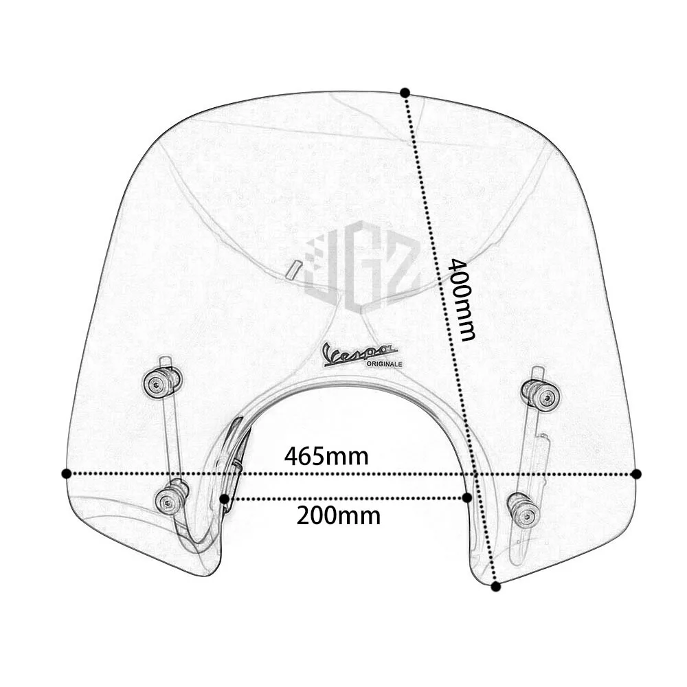 Экран для мотоцикла, лобовое стекло, акриловый передний ветровой экран, ветровой дефлектор, чехол для VESPA GTS 250 300, модифицированный прозрачный черный SM