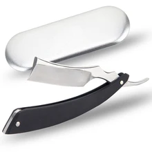 Ретро бритвы сделаны вручную Золотой доллар из высокоуглеродистой стали складные безопасные прямые парикмахерские бритвы для лица черная ручка сандалового дерева