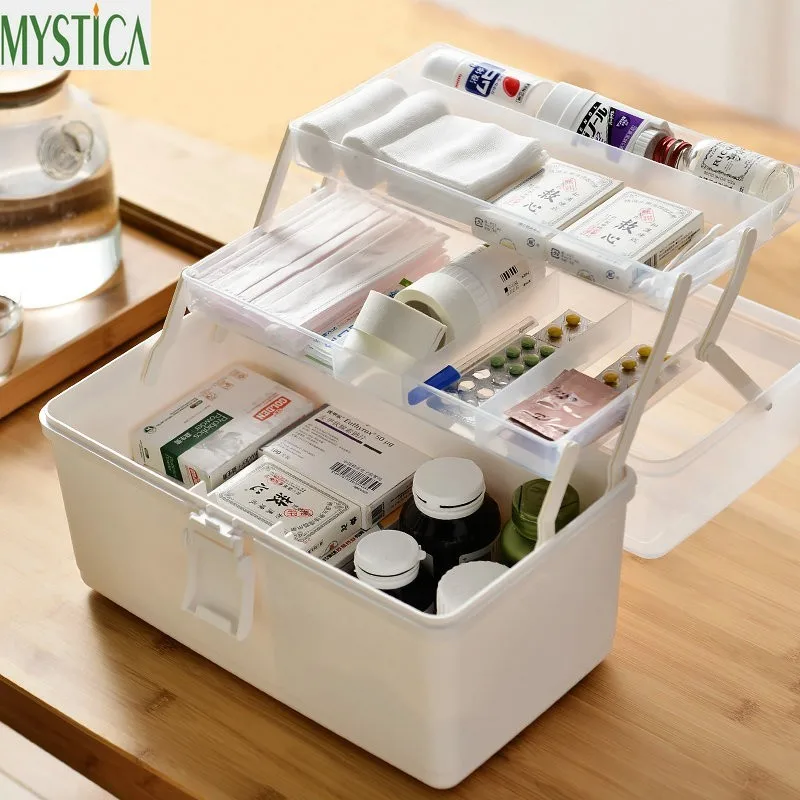 

Portable First Aid Kit Multi-layer Medical Storage Box Family Drug Gathering Organizer Case Travel Hiking Survival Medicine Kits