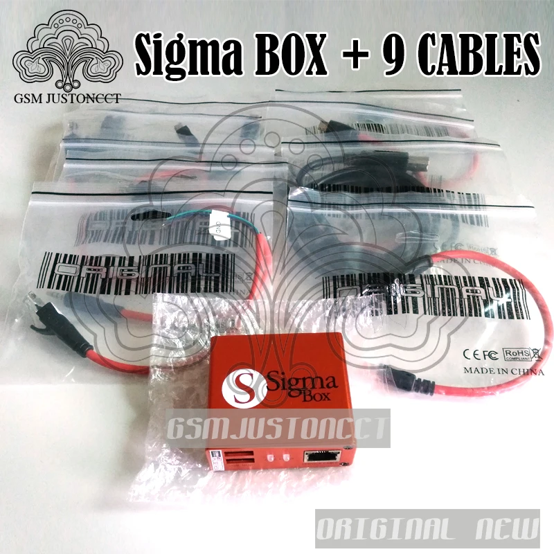 Новейшая версия оригинальная коробка Sigma+ 9 кабелей и ремонт для Nokia, zte, huawei