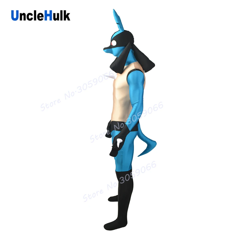 Костюм Лукарио черный и синий костюм из спандекса Zentai | UncleHulk|zentai costumes|spandex lycralucario