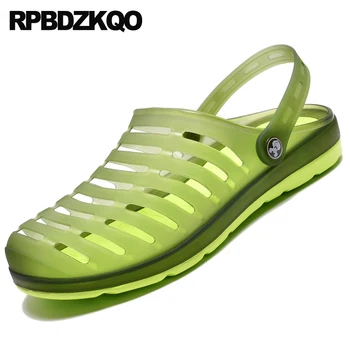 

slip on runway breathable rubber native closed toe size 45 large shoes slides mules mens sandals 2019 summer outdoor slippers