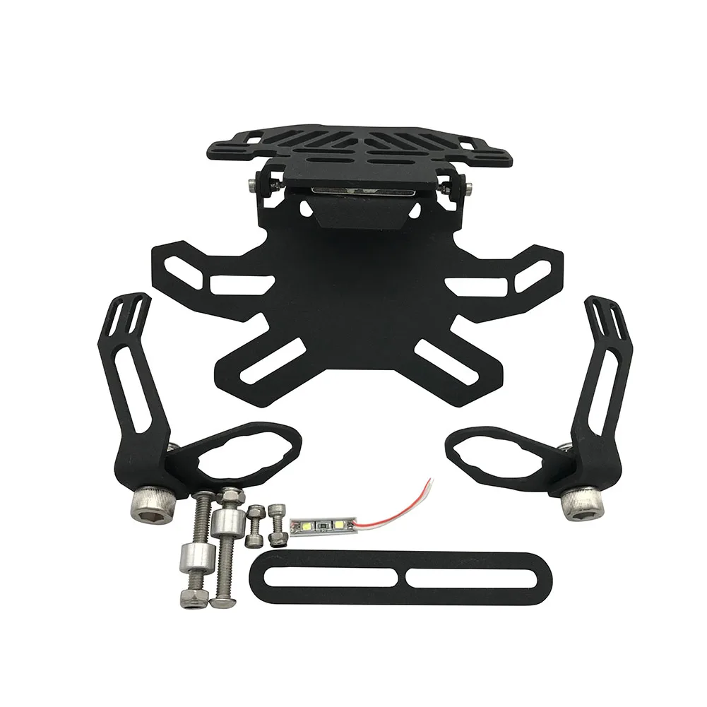 

CNC Adjustable Registration LED Light License Number Plate Light Frame Holder Bracket For Honda GROM /MSX125 2014-2018 2016 2017