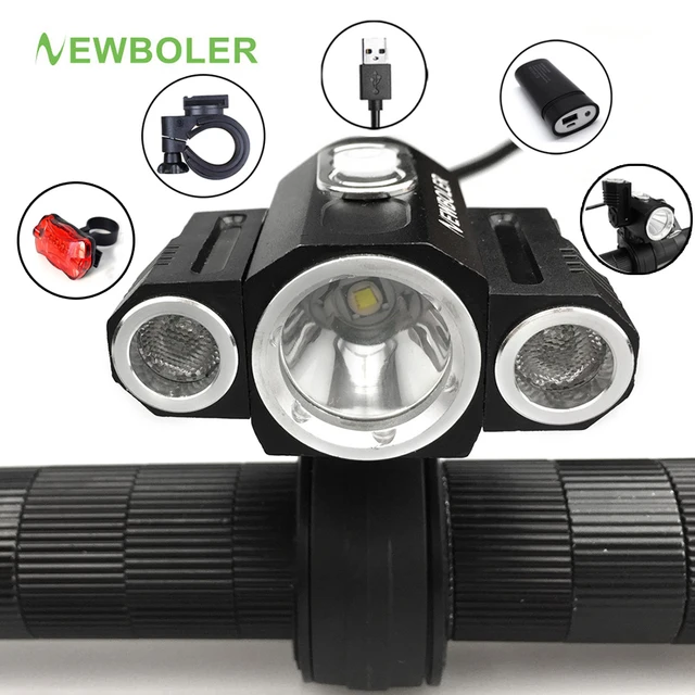 Best Offers NEWBOLER 10000LM 3x XML T6 LED 4.2v Adjust angle Front Bicycle light USB Bike Lamp Headlight with Battery+Back Tail Light Set Best Offers NEWBOLER 10000LM 3x XML T6 LED 4.2v Adjust angle Front Bicycle light USB Bike Lamp Headlight with Battery+Back Tail Light Set