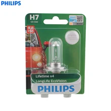 

Philips EcoVision Car Halogen Headlight 3100K Quadrupled Longlife 1PC H1 H4 H7 12V 55W Update ECO Simple Click Vehicle Headbulb