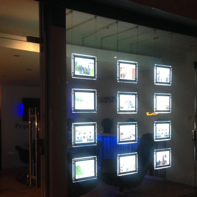Rectangle Double Sided Slim Acrylic Frame Led Lighting Panel A3 Rectangle Double Sided Slim Acrylic Frame Led Lighting Panel A3 Advertising Lightbox Estate Agent Window Display Signs