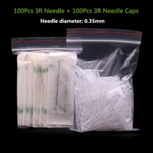 100 шт 3R иглы и 100 шт 3R Советы для полупостоянного макияжа традиционные иглы для тату отдельный комплект