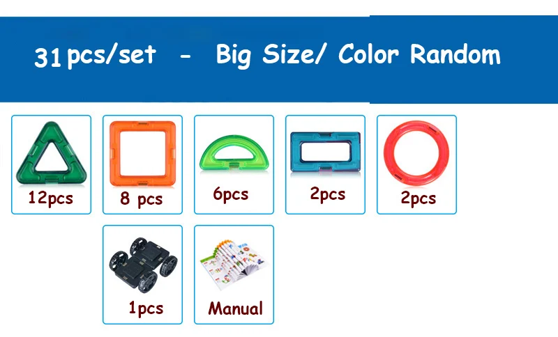 31~ 160 шт Большой размер Магнитный конструктор Набор для строительства модель и строительные игрушки магнитные блоки Развивающие игрушки для детей - Цвет: Армейский зеленый