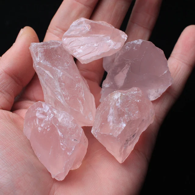 100G Natural Raw Pink Rose Quartz Crystal Stone Specimen Healing F165CL