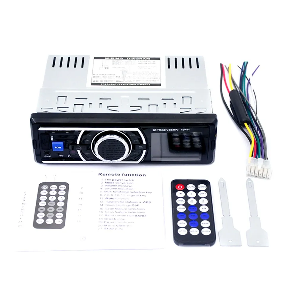 Estéreo do Carro Usb com Controle Bluetooth Áudio Mp3 Player 60 w * 4 fm Rádio Entrada Aux Receptor Carro Handsfree sd Remoto dc 12 v 25 fm rádio entrada aux receptor carro handsfree sd usb com controle remoto