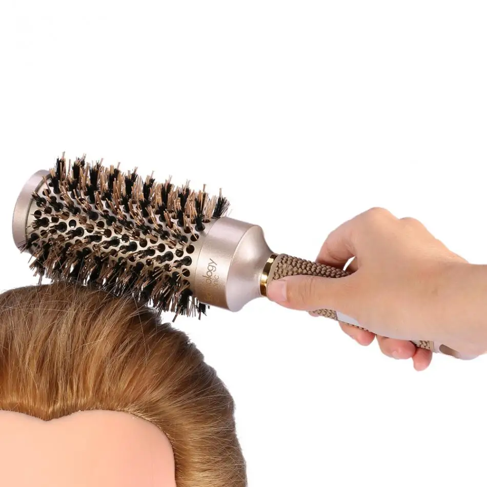 4 размера здоровый профессиональный салон для дома парикмахерские щипцы для завивки волос массаж головы керамический Утюг круглый гребень для укладки волос