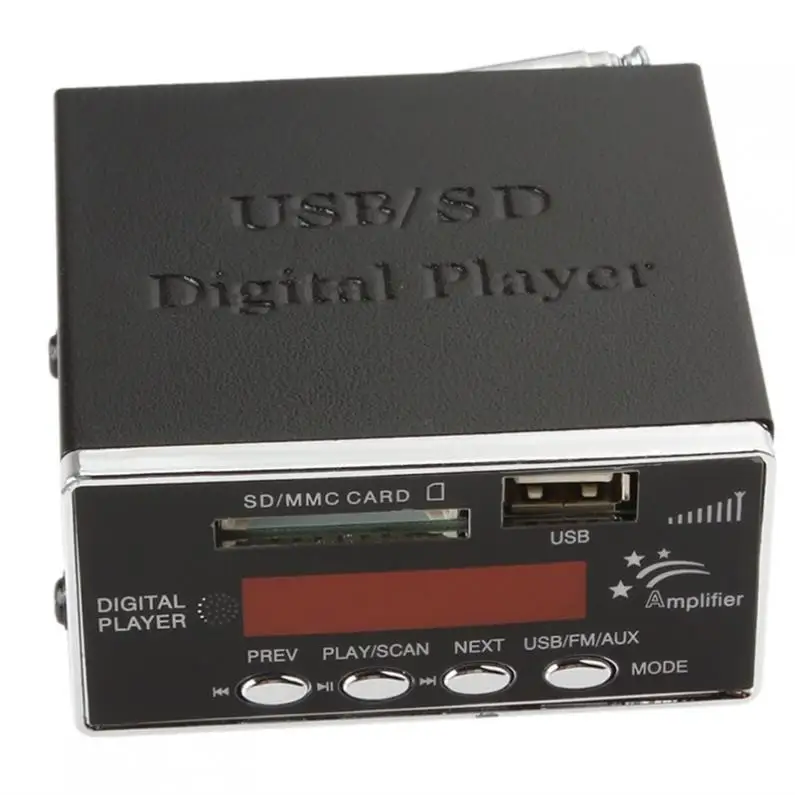 Универсальный автомобильный аудио Мощность усилитель MP3 DVD плеер чтения 4-Электронная кнопочная панель Поддержка/USB/SD/MMC карты с удаленным Управление