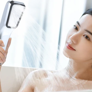 

High Pressure Shower 300 Holes Shower Filter Spray Nozzle Replacement Handheld Showerhead Booster Sprinkler for Bathroom Bathing