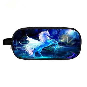 

Cartoon Unicorn Women Cosmetic Bag Kids Small Storage Bag Children School Case Functional Cartoon Make up Bag Pencil Holder