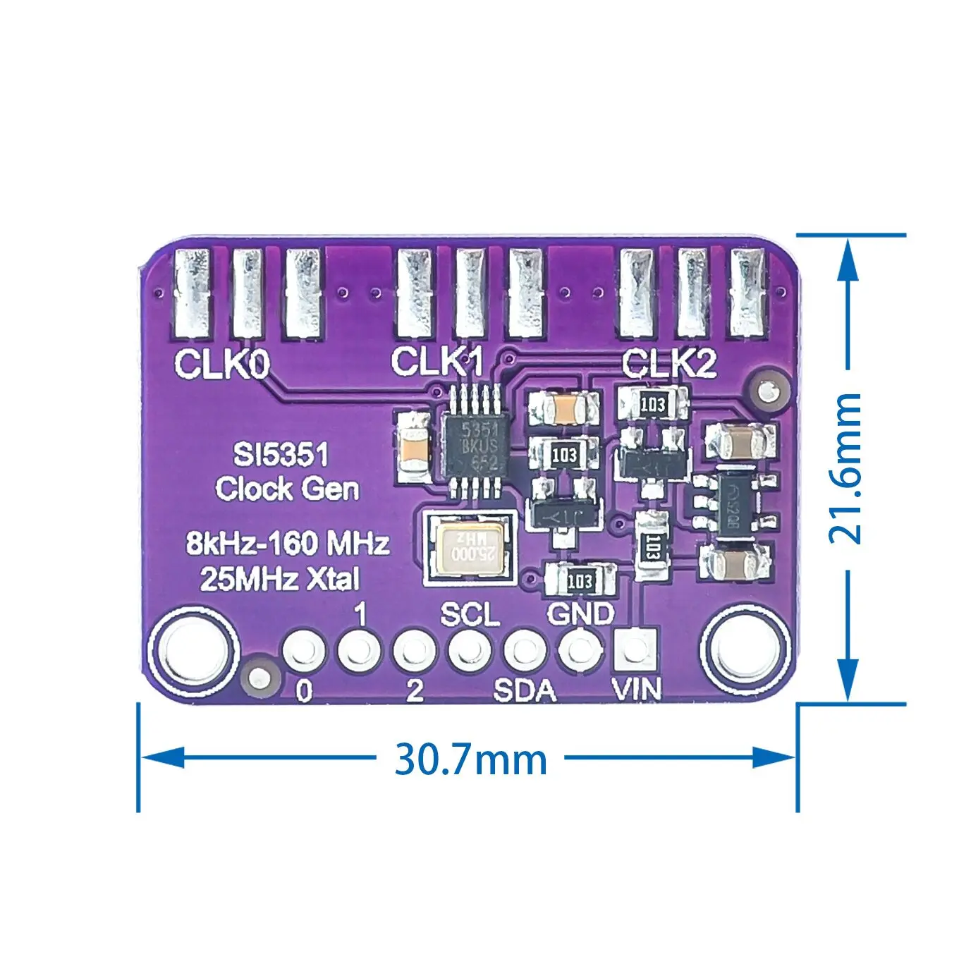 

Si5351 Si5351A Clock Breakout Board Precision 25MHz Crystal Controller Signal
