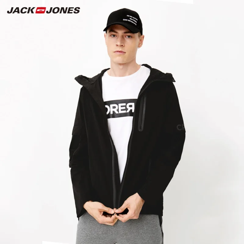 JackJones мужской светильник с капюшоном куртка 218321551 - Цвет: Black