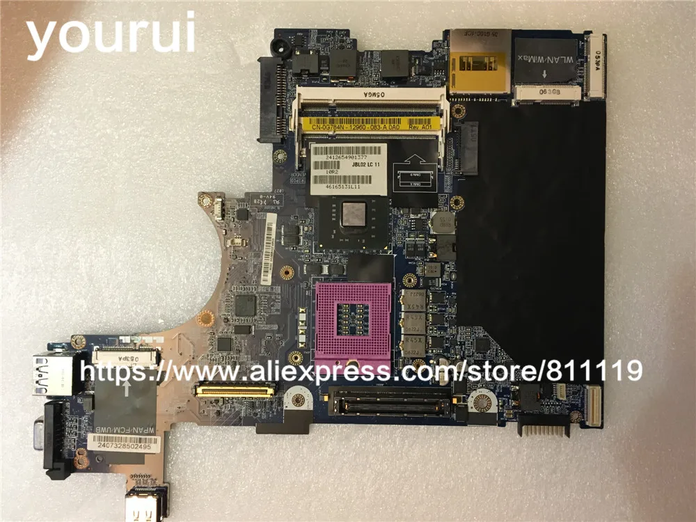 Yourui для Dell Latitude E6400 Материнская плата ноутбука LA-3805P 0G784N G784N CN-0G784N тестирования