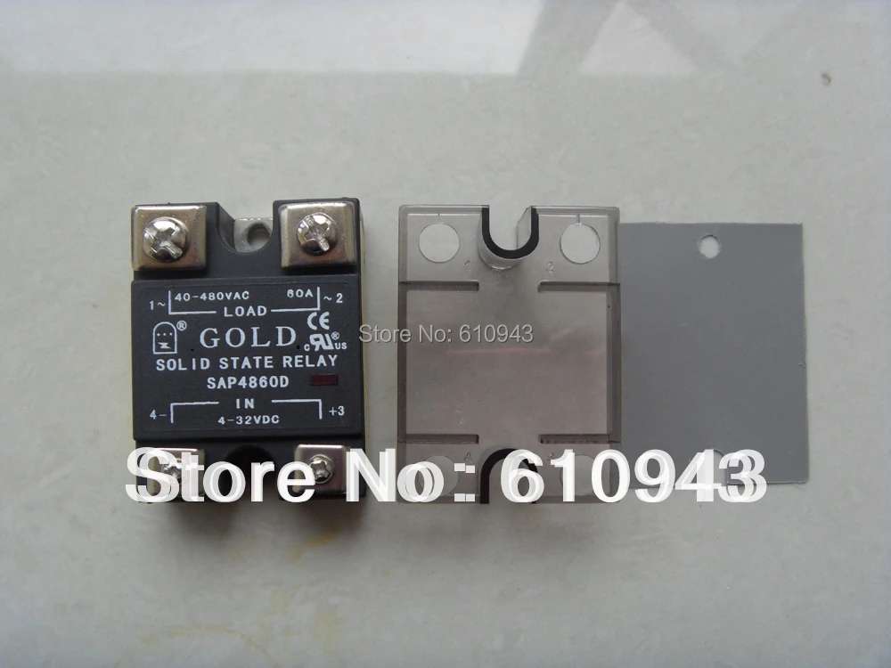 

1 phase solid state relay zero grossin SAP4860D 40-480VAC 3-32VDC Free shipping