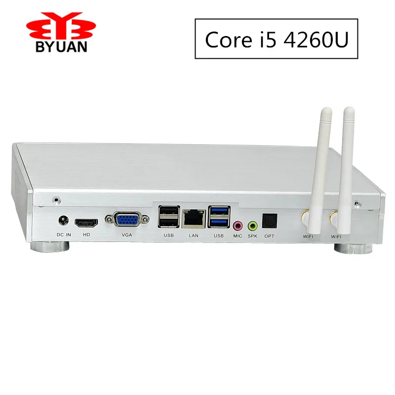 Hot sale Barebone Mini PC i5 4260U Mini PC Linux Dual Core Desktop Computer Support Win8.1/10/Linux wifi HDMI VGA Mini PC NUC