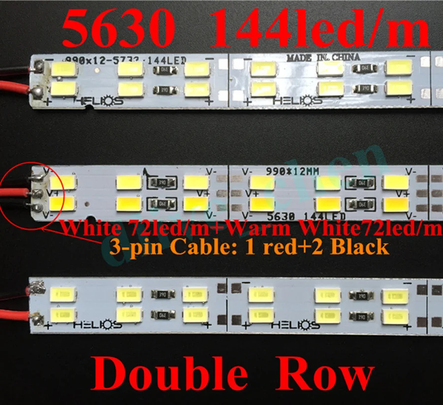 Smarstar 0,5 м двухрядный 5630 Светодиодный барный светильник U V алюминиевый канал 12 В 50 см 72 светодиода Жесткая светодиодная лента светильник для счетчика светильник ing