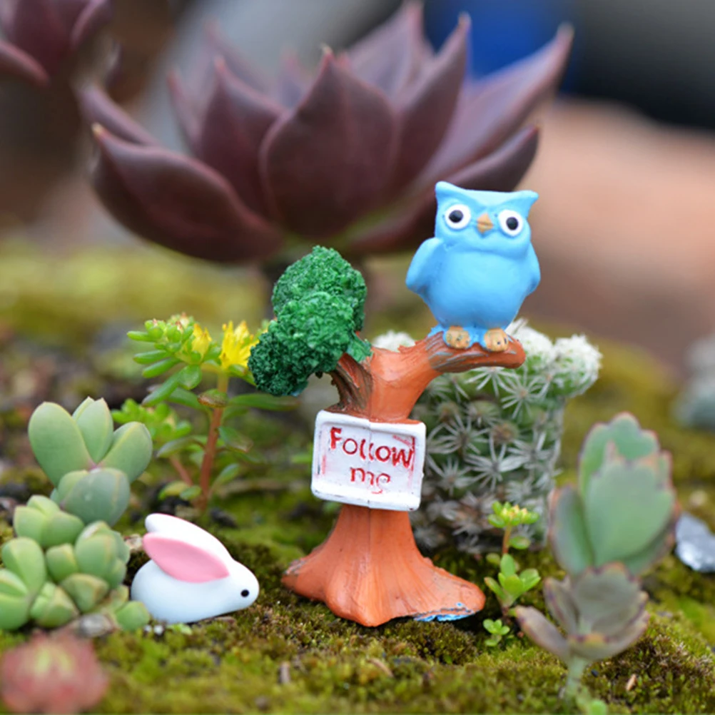 DIY Resin Owl & Tree Branch Mini Crafts Miniatures Fairy Garden Ornaments Bonsai Micro Landscape Garden Decoration home decor DIY Resin Owl & Tree Branch Mini Crafts Miniatures Fairy Garden Ornaments Bonsai Micro Landscape Garden Decoration home decor