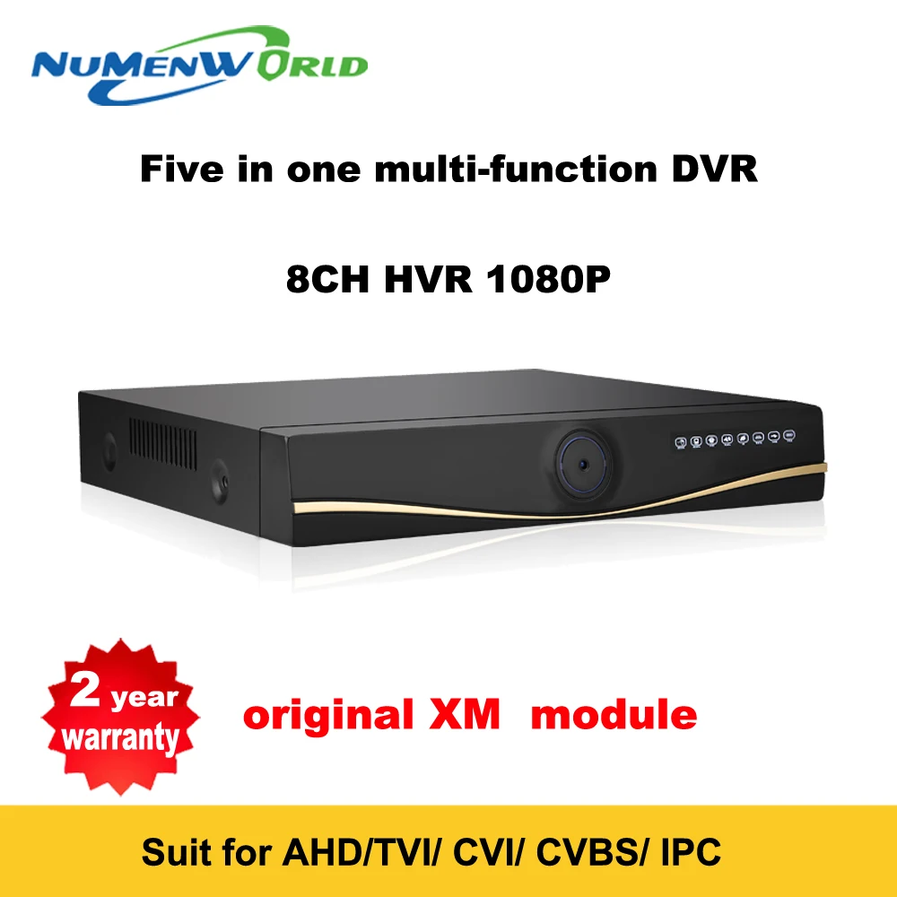 5 в 1 NVR/DVR/AHD/TVI/CVI 1080 P AHD 8-канальный DVR Регистраторы гибридный 8 channel ahdh для Камера IP