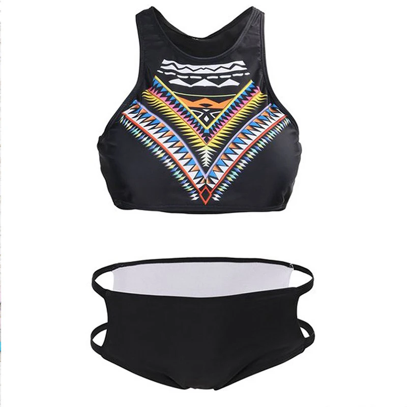 Min QILIN Brazilian Bikins Halter Bikini Set Two Pieces Bikinis Geometric Swimsuit Women Swimwear Sexy Bathing Suit Bather Min QILIN Brazilian Bikins Halter Bikini Set Two Pieces Bikinis Geometric Swimsuit Women Swimwear Sexy Bathing Suit Bather