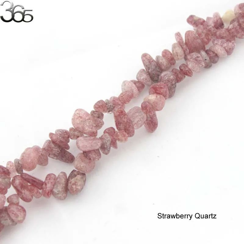 Free Shipping7-8mm Gems Strawberry Quartz Freeform...